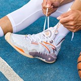 Anta SHOCK WAVE 5 "SALTATION" Кроссовки баскетбольные Белый/Оранжевый/Фиолетовый - фото 287860