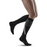 CEP COLD WEATHER TALL COMPRESSION SOCKS (W) Компрессионные гольфы с шерстью мериноса для бега женские Черный/Серый - фото 287887