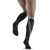 CEP COLD WEATHER TALL COMPRESSION SOCKS (W) Компрессионные гольфы с шерстью мериноса для бега женские Черный/Серый - фото 287888