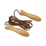 Starfit RP-201 Скакалка кожаная с деревянной ручкой - фото 287921