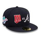 New Era 59FIFTY ATLANTA BRAVES VS MINNESOTA TWINS COOPERSTOWN Бейсболка Темно-синий/Белый/Красный - фото 287971