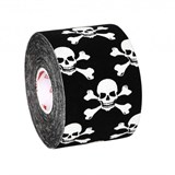 BBTape KINESIO DESIGN 5смx5м Тейп Черепа Черный/Белый - фото 288388