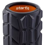 Starfit FA-509 Ролик массажный, высокая жесткость 33x13,5 cм Черный/Оранжевый - фото 288591