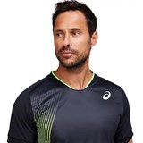 Asics MATCH GRAPHIC SS TOP Футболка теннисная Черный/Салатовый - фото 289132