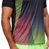 Asics MATCH GRAPHIC SS TOP Футболка теннисная Черный/Салатовый - фото 289133