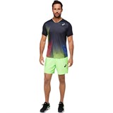 Asics MATCH GRAPHIC SS TOP Футболка теннисная Черный/Салатовый - фото 289134