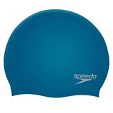 Speedo PLAIN MOLDED SILICONE CAP Шапочка для плавания Синий/Серебристый - фото 289829