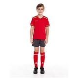 Kelme FOOTBALL SUIT KID Форма футбольная детская Красный/Золотой/Серый - фото 289864