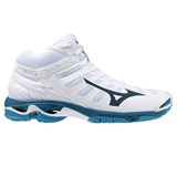 Mizuno WAVE VOLTAGE MID Кроссовки волейбольные Белый/Голубой - фото 290964