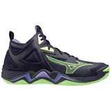 Mizuno WAVE MOMENTUM 3 MID Кроссовки волейбольные Темно-синий/Зеленый - фото 291000