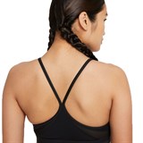 Nike INDY LIGHT-SUPPORT PADDED V-NECK SPORTS BRA (W) Топ беговой женский Черный - фото 291161