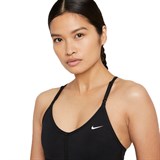 Nike INDY LIGHT-SUPPORT PADDED V-NECK SPORTS BRA (W) Топ беговой женский Черный - фото 291163