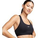 Nike SWOOSH LIGHT SUPPORT NON-PADDED SPORTS BRA (W) Топ беговой женский Черный - фото 291201