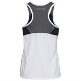 Head CLUB 22 TANK TOP (W) Майка теннисная женская Белый/Серый/Темно-синий - фото 291426