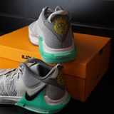 Nike LEBRON WITNESS VII "DELORIAN" Кроссовки баскетбольные Серый/Голубой - фото 291547
