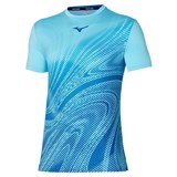 Mizuno CHARGE SHADOW GRAPHIC TEE Футболка теннисная Голубой/Синий - фото 291816