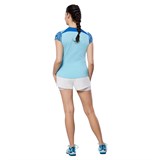 Mizuno CHARGE PRINTED TEE (W) Футболка теннисная женская Голубой/Синий - фото 291862