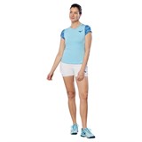 Mizuno CHARGE PRINTED TEE (W) Футболка теннисная женская Голубой/Синий - фото 291863