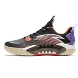 Anta SHOCK WAVE 5 TEAM V2 "LIGHT IRIS PURPLE" Кроссовки баскетбольные Черный/Оранжевый - фото 291956