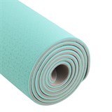Starfit FM-201 TPE 183X61X0,6 СМ Коврик для йоги и фитнеса Мятный/Серый - фото 293503