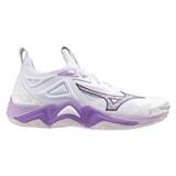 Mizuno WAVE MOMENTUM 3 (W) Кроссовки волейбольные женские Белый/Фиолетовый - фото 293952