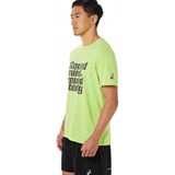 Asics SMSB GRAPHIC TEE IV Футболка беговая Зеленый - фото 294935