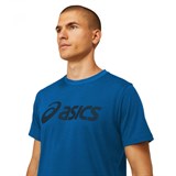 Asics BIG LOGO TEE Футболка беговая Синий/Черный - фото 294941
