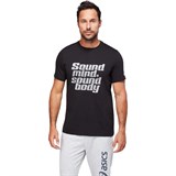 Asics SMSB GRAPHIC TEE IV Футболка беговая Черный/Белый - фото 294942