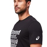 Asics SMSB GRAPHIC TEE IV Футболка беговая Черный/Белый - фото 294945