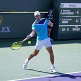 Joma COURT Футболка теннисная Голубой/Темно-синий//Белый - фото 296138