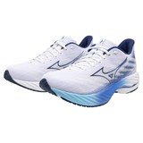 Mizuno WAVE RIDER 28 Кроссовки беговые Белый/Темно-синий - фото 296817