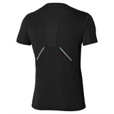 Mizuno DRYAEROFLOW TEE "BLACK" Футболка беговая Черный/Серый - фото 296823