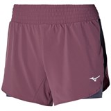 Mizuno 2IN1 4.5 SHORT (W) "VIOLET QUARTZ" Шорты беговые женские Фиолетовый - фото 296859