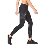 2XU MOTION MID-RISE COMPRESSION TIGHTS (W) Компрессионные тайтсы женские Черный - фото 297296