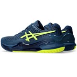 Asics GEL-RESOLUTION 9 Кроссовки теннисные Темно-синий/Салатовый - фото 297356