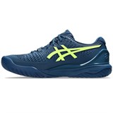 Asics GEL-RESOLUTION 9 Кроссовки теннисные Темно-синий/Салатовый - фото 297357