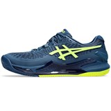 Asics GEL-RESOLUTION 9 CLAY Кроссовки теннисные Темно-синий/Салатовый - фото 297511