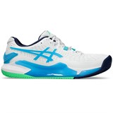 Asics GEL-RESOLUTION 9 CLAY Кроссовки теннисные Белый/Голубой - фото 297512