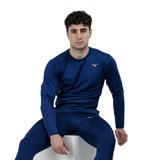 Mizuno THERMAL CHARGE BT LONGSLEEVE Утепленный лонгслив Темно-синий - фото 298072