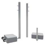 Sportwerk SpW-AB-2 Бадминтонные стойки мобильные с противовесами, на колесах, алюминиевые - фото 298858