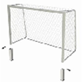 Sportwerk SpW-AS-300-2P Ворота для мини-футбола/гандбола, стационарные, алюминиевые 3 х 2 х 1 м - фото 298894