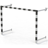 Sportwerk SpW-AS-300-5P Ворота для мини-футбола, пристенные, алюминиевые 3 х 2 х 0,6 м - фото 298896