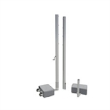 Sportwerk SpW-AUS-7B Волейбольные мобильные стойки с противовесами, со скрытым механизмом натяжения сетки, алюминиевые - фото 298911