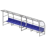 Sportwerk SpW-SZ-10C Скамейка для запасных игроков с навесом на 10 посадочных мест - фото 298949