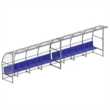 Sportwerk SpW-SZ-15C Скамейка для запасных игроков с навесом на 15 посадочных мест - фото 298951