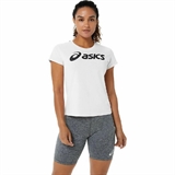 Asics ASICS BIG LOGO TEE III (W) Футболка беговая женская Белый/Черный - фото 299168