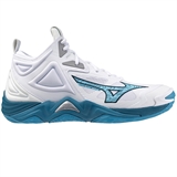 Mizuno WAVE MOMENTUM 3 MID Кроссовки волейбольные Белый/Голубой - фото 299519