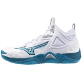 Mizuno WAVE MOMENTUM 3 MID Кроссовки волейбольные Белый/Голубой - фото 299520
