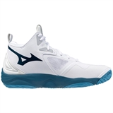 Mizuno WAVE MOMENTUM 3 MID Кроссовки волейбольные Белый/Голубой - фото 299522