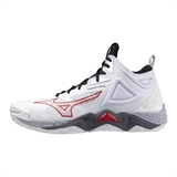 Mizuno WAVE MOMENTUM 3 MID Кроссовки волейбольные Белый/Серый/Красный - фото 299948